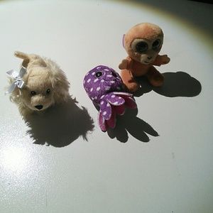 Mini Stuffed Animals, 3 pack!!!